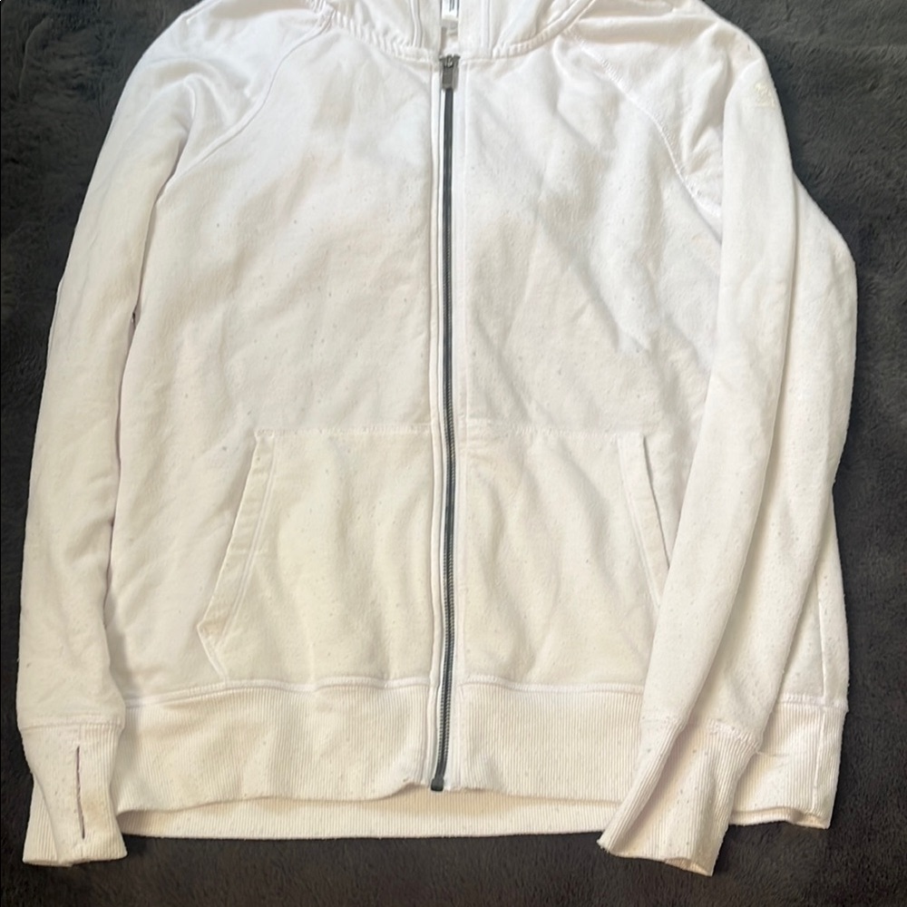 White Zip-Up Hoodie